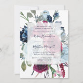 Elegante bes en blauw bloemschilderwerk voor een t kaart (Voorkant)