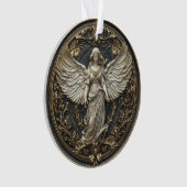 Elegante Beschermengel Kerst Ornament (voorkant)