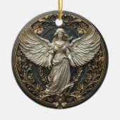 Elegante Beschermengel Kerst Ornament (Voorkant)