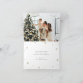 Elegante besneeuwde foto Vrolijk Kerstfeest en Nie Feestdagen Kaart (Binnen)