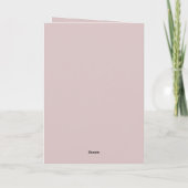Elegante besneeuwde kerstboom roze kaart (Achterkant)