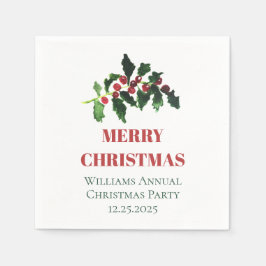 Elegante Bessen Kerst Botanisch Eenvoudig Servet