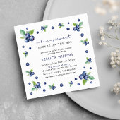 Elegante bessen Zoet Baby shower Blauwe bessen Kaart
