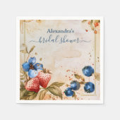 Elegante Bessie Zoete Aardbei Bruidsdouche Servet (Voorkant)