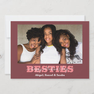 Elegante Best Friends galentine's day Bestie foto Feestdagenkaart