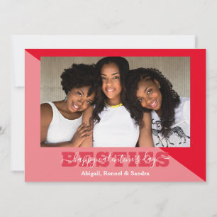 Elegante Best Friends galentine's day Bestie foto Feestdagenkaart