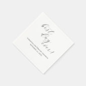 Elegante Beste Dag Ooit Script Trouwservetten Servet (Hoek)