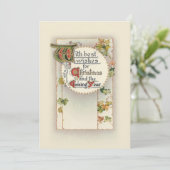 Elegante beste kerstwensen met Ivy Feestdagenkaart (Staand voorkant)