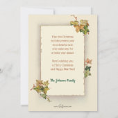 Elegante beste kerstwensen met Ivy Feestdagenkaart (Achterkant)
