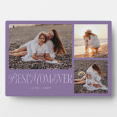 Elegante beste mam ooit Paarse collage Fotoplaat (voorkant)