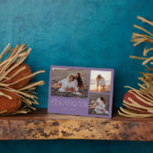 Elegante beste mam ooit Paarse collage Fotoplaat (Zijkant)