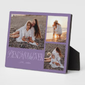 Elegante beste mam ooit Paarse collage Fotoplaat (Zijkant)