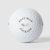 Elegante beste man groomman bruiloft gunst golfballen (Voorkant)
