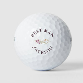 Elegante beste man groomman bruiloft gunst golfballen