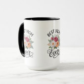 Elegante Beste Moeder Ooit Bloemstuk Aquarel Mok (Voorkant links)
