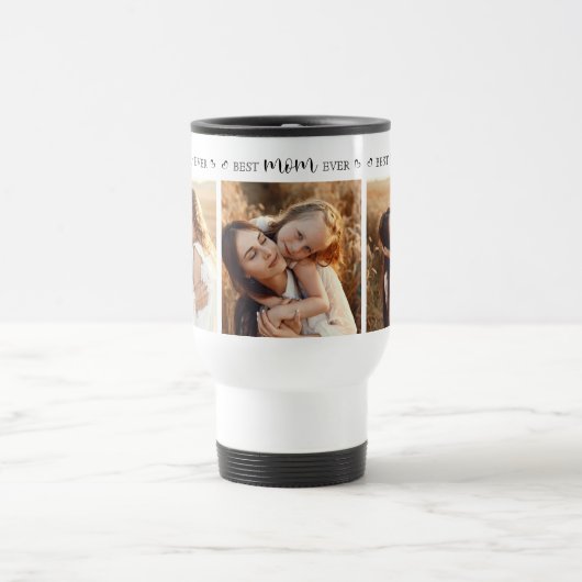 Elegante Beste Moeder Ooit Custom Family Photo Col Reisbeker (Center)