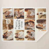 Elegante Beste Moeder Ooit Instagram Fotocollage Sherpa Deken (Voorkant (horizontaal))