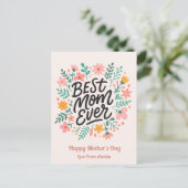 Elegante beste moeder ooit | Moederdag Feestdagenkaart (Staand voorkant)