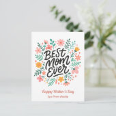 Elegante beste moeder ooit | Moederdag Feestdagenkaart (Staand voorkant)