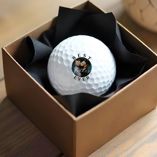 Elegante Beste Vader Ooit Script Vaderdag Foto Golfballen