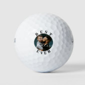 Elegante Beste Vader Ooit Script Vaderdag Foto Golfballen (Voorkant)