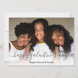 Elegante beste vriendinnen galentine's day beste v feestdagenkaart