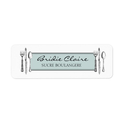 Elegante besteklabels etiket (Voorkant)