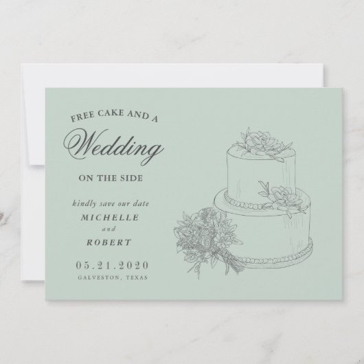 Elegante bestemming bloemenfoto bewaar de datum kaart (Voorkant)