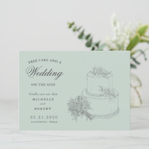 Elegante bestemming bloemenfoto bewaar de datum kaart