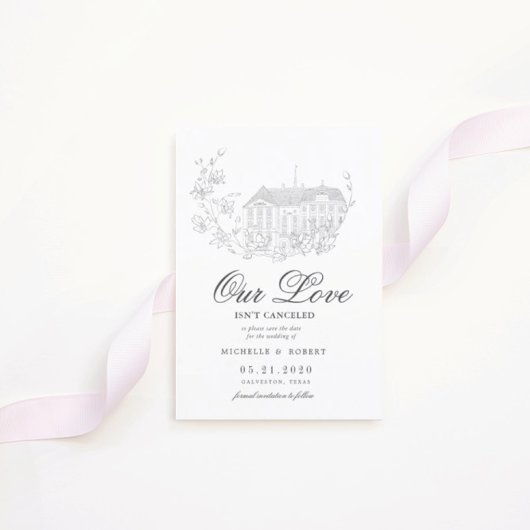 Elegante bestemming bloemenfoto bewaar de datum kaart