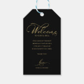 Elegante bestemming bruiloft welkom dank u cadeaulabel (Voorkant)