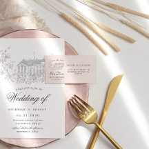 Elegante bestemming Floral Bewaar de datum