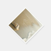 Elegante bestemming strand bruiloft dank u servet (Hoek)