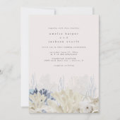 Elegante Bestemming Strand Kustbruiloft Kaart (Voorkant)