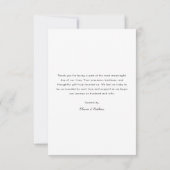 Elegante bestemming Trouwfoto Dank u kaart (Achterkant)