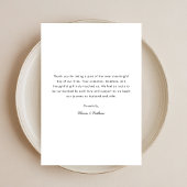 Elegante bestemming Trouwfoto Dank u kaart