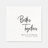 Elegante Beter Samen Aangepaste Trouwservetten Servet (Voorkant)