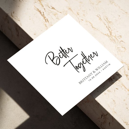 Elegante Beter Samen Aangepaste Trouwservetten Servet