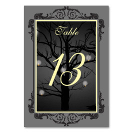 Elegante betoverde gotische bloeiende lijst kaart