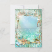 Elegante betoverde onder de zeebeach RSVP kaart (Achterkant)