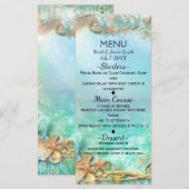 Elegante betoverde onderzee bruiloftsmenu menu (Voorkant / Achterkant)