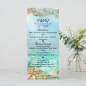 Elegante betoverde onderzee bruiloftsmenu menu (Staand voorkant)
