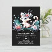 Elegante betoverde tijger verjaardag kaart (Staand voorkant)