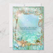 Elegante betoverde uitnodigingen voor onder de zee (Achterkant)