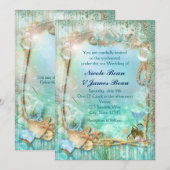 Elegante betoverde uitnodigingen voor onder de zee (Voorkant / Achterkant)