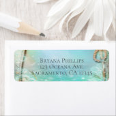 Elegante betoverde Zeeen parels strand zomer Etiket (Insitu)