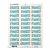 Elegante betoverde Zeeen parels strand zomer Etiket (Full Sheet)