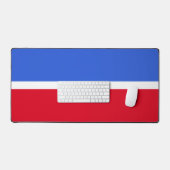 Elegante Betoverende Saffierblauw, Rood & Wit Bureaumat (Keyboard & Muis)