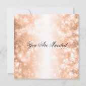 Elegante Betrokkenheid Party Roos Gold Shimmer Lig Kaart (Achterkant)