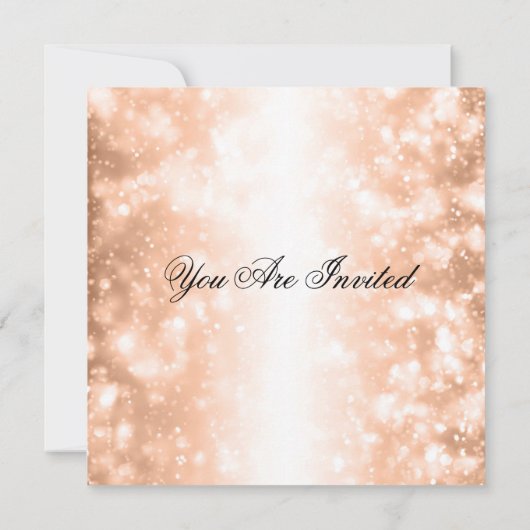 Elegante Betrokkenheid Party Roos Gold Shimmer Lig Kaart (Achterkant)